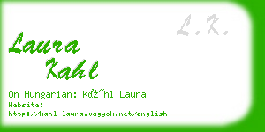 laura kahl business card